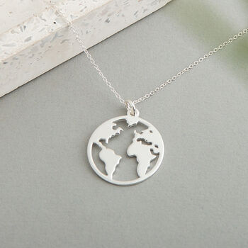 Sterling Silver Map Necklace, 3 of 3