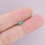 Pair Of Sterling Silver Very Tiny Cz Flower Stud Earrings, thumbnail 5 of 12