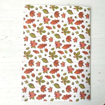 Autumnal Leaves Luxury Wrapping Paper, 4 of 7
