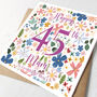 Personalised 45th Birthday Card For Her, thumbnail 1 of 2