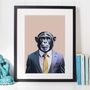 This Monkey Means Business Art Print, thumbnail 2 of 3