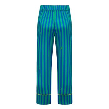 Rainforest Stripe Teddy Silk Children's Pyjama Set, 7 of 12