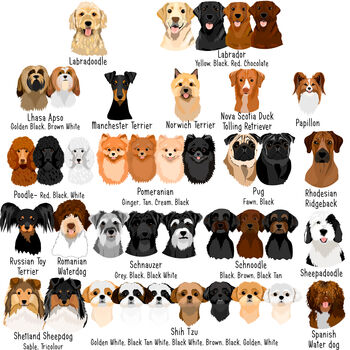 Cute Dog Breed Cushion Cover Personalised, 4 of 11