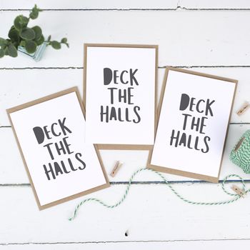 Deck The Halls Christmas Card Pack, 2 of 3