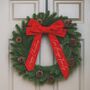 Personalised Velvet Christmas Wreath Bow, thumbnail 5 of 7