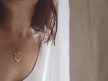 Nova Pendant Gold Plated Necklace | Amethyst Gemstone, 4 of 5