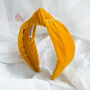 Yellow Velvet Knot Headband, thumbnail 1 of 6