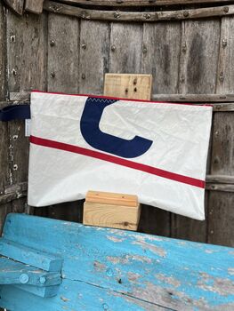 No2 Large Recycled Multifunctional Sailcloth Pouch, 3 of 7