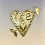 Handmade Personalised Gold Foil Engagement Valentines Heart Card, thumbnail 7 of 12