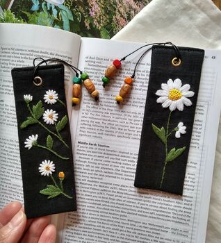Bookmark With Hand Embroidery Daisy, 4 of 11