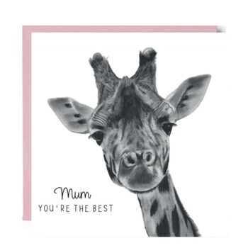 Mum You're The Best Giraffe Mum Card, 2 of 5