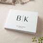 Modern Elegance Personalised Initials Wedding Guest Book, thumbnail 2 of 3