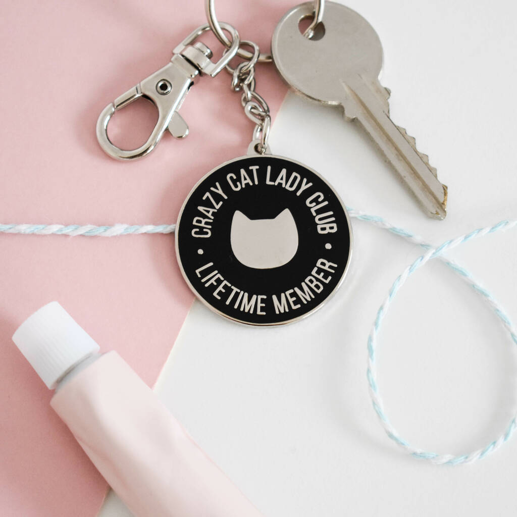 Image of Crazy Cat Lady Club Keyring