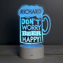 Personalised 'Beer Happy' LED Colour Changing Light, thumbnail 1 of 12