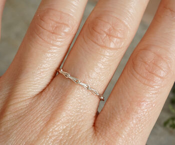 Barleycorn Chain Ring In Sterling Silver, 2 of 3