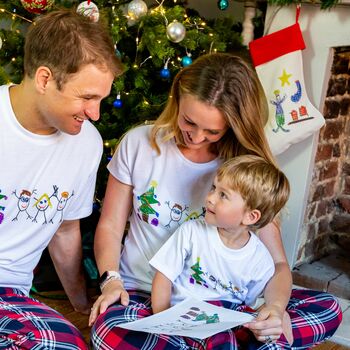 Personalised Family Matching Pj's With Child's Drawing, 10 of 12