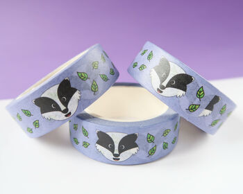 Cute Badger Washi Tape Paper Tape, 3 of 3