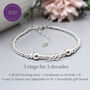 30th Birthday Beaded Rings Bracelet, Sterling Silver, thumbnail 2 of 4