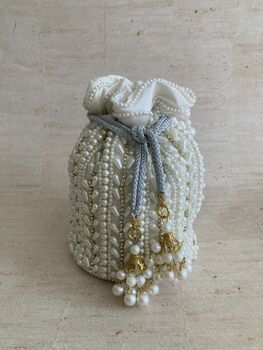 Pearl Embellished Potli Bag, 5 of 7
