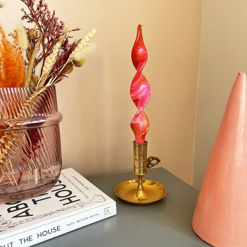 Twisted Marble Dip Dye Dinner Candles, 2 of 2