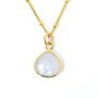 Gold Vermeil Plated Moonstone June Birthstone Necklace, thumbnail 5 of 6