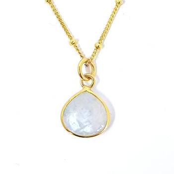 Gold Vermeil Plated Moonstone June Birthstone Necklace, 5 of 6
