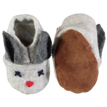 Handmade Recycled Cashmere Bunny Booties, 10 of 12