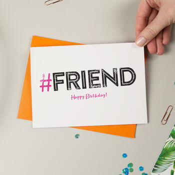 Hashtag Friend Birthday Card, 3 of 6