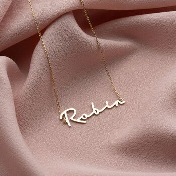 Signature Handwriting Name Necklace, 9 of 9