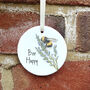 Bee Happy Ceramic Hanging Decoration, thumbnail 5 of 8