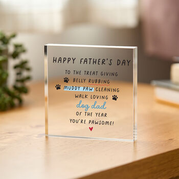 Funny Dog Dad Father’s Day Plaque Gift, 3 of 5