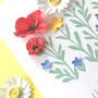 Happy Birthday Paper Wild Flower Card, thumbnail 4 of 7