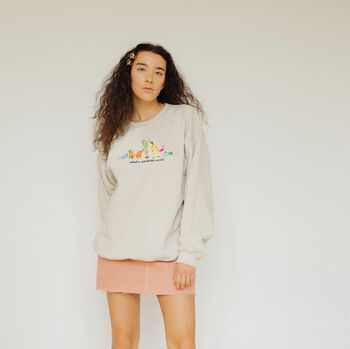 What A Wonderful World Embroidered Sweatshirt, 4 of 12
