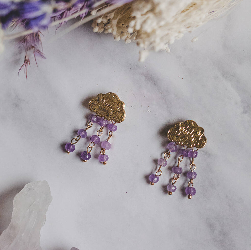 purple rain earrings