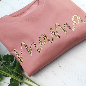 Leopard Print Dusky Pink Mama Sweatshirt Mother's Day, 3 of 7
