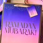 Ramadan Mubarak Gift Bag Purple And Gold, thumbnail 1 of 3