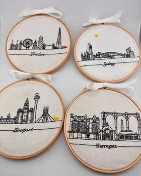 Liverpool Skyline Beginners Embroidery Kit, 8 of 12