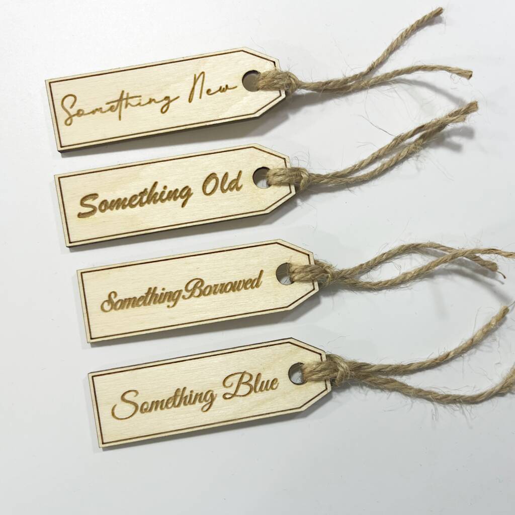 Wooden Wedding Tags – Something Old And New, 1 of 6