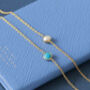 18ct Gold Vermeil Pearl Or Turquoise Bracelet, thumbnail 1 of 3