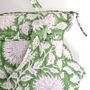 Wash Bag With Handles Green Sunflower Print, thumbnail 4 of 4