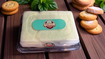 Peppermint And Cookie Brownie Slab Floss Cake Traybake, 3 of 4
