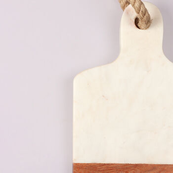G Decor White Marble And Wood Chopping Board, 3 of 5