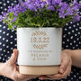 Personalised Wedding Date Indoor Plant Pot, thumbnail 1 of 5