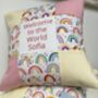 New Baby Rainbow Cushion, thumbnail 6 of 8