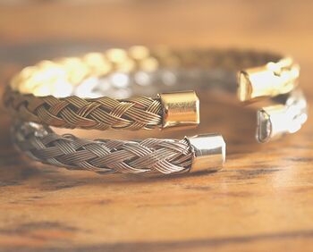 Handmade Rope Bracelet Weave Cuff Bangle, 7 of 10