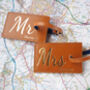 Mr And Mrs Personalised Leather Luggage Tags, thumbnail 1 of 6