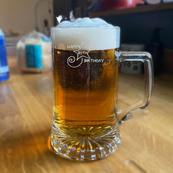 80th Birthday Stein Beer Glass, 4 of 6