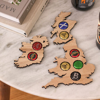 Personalised Map Beer Bottle Cap Collector Gift, 4 of 8