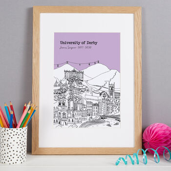 Personalised Derby Graduation Gift Print, 5 of 9