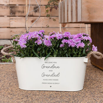 Personalised Planter Gardening Gift For Grandma Grandad, 4 of 4